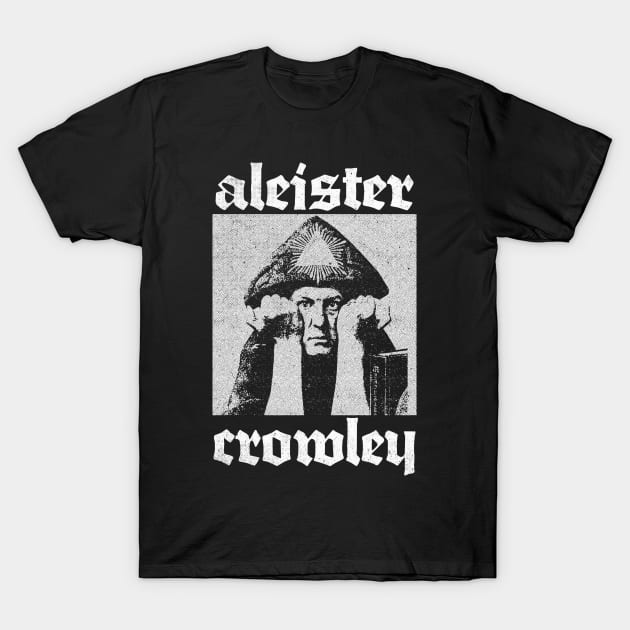 Aleister Crowley ††† Occultist Vintage-Style Design T-Shirt by unknown_pleasures